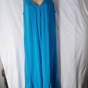 Elegant Blue Sleeveless Dress